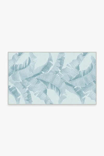Ruggable Banana Leaf Soft Blue Outdoor Rug By Gray Malin