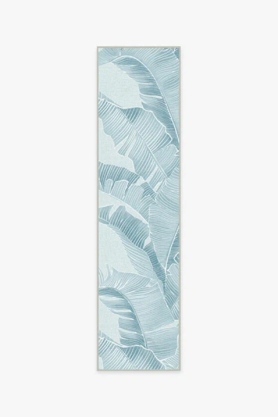 Ruggable Banana Leaf Soft Blue Outdoor Rug By Gray Malin