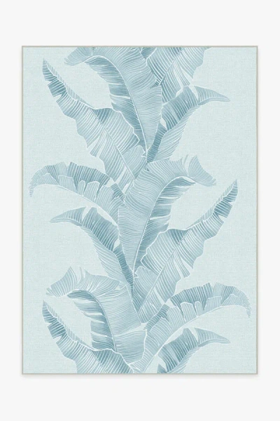 Ruggable Banana Leaf Soft Blue Outdoor Rug By Gray Malin