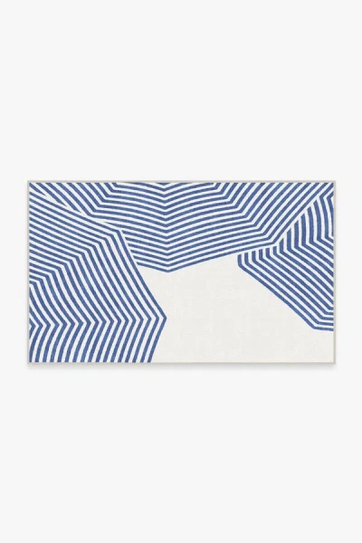 Ruggable Beach Club Navy & Ivory Outdoor Rug By Gray Malin In Blue