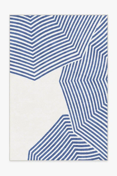 Ruggable Beach Club Navy & Ivory Outdoor Rug By Gray Malin In Blue