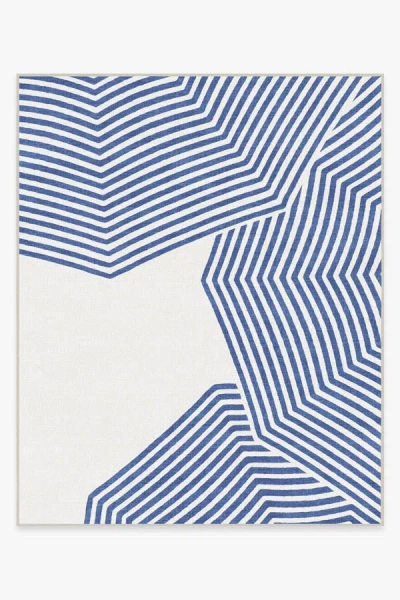 Ruggable Beach Club Navy & Ivory Outdoor Rug By Gray Malin In Blue