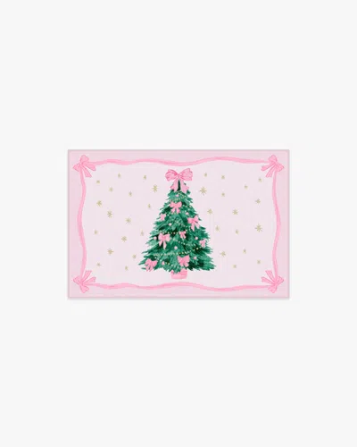 Ruggable Bella Bows Spruce Pink Flatwoven Rug