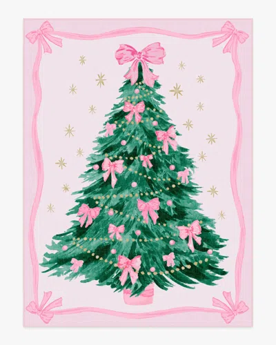 Ruggable Bella Bows Spruce Pink Flatwoven Rug