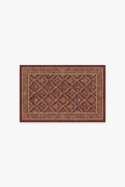 Ruggable Bellflowers Amber Red Flatwoven Rug By Morris & Co. In Multi