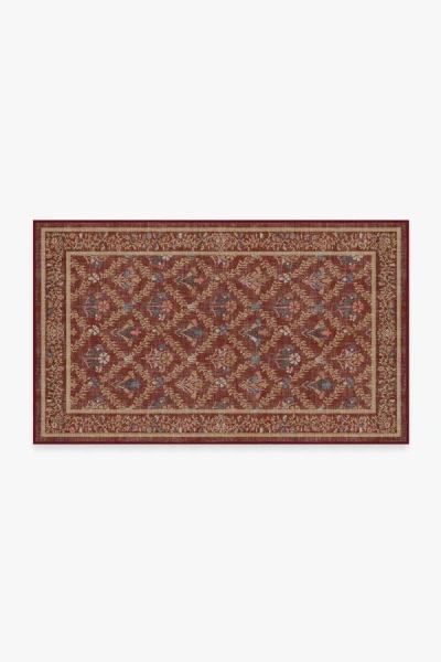 Ruggable Bellflowers Amber Red Flatwoven Rug By Morris & Co. In Animal Print
