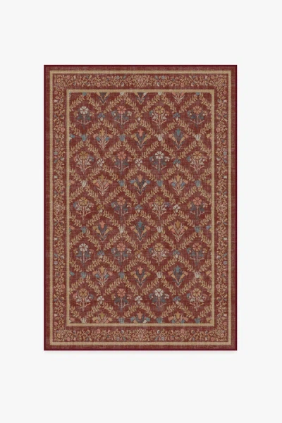 Ruggable Bellflowers Amber Red Flatwoven Rug By Morris & Co. In Multi