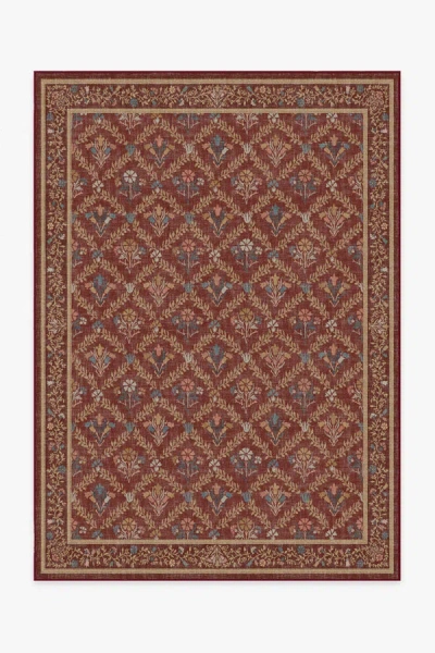 Ruggable Bellflowers Amber Red Flatwoven Rug By Morris & Co. In Multi
