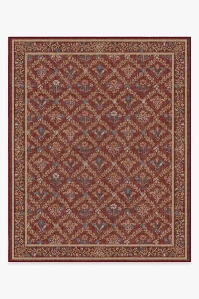 Ruggable Bellflowers Amber Red Flatwoven Rug By Morris & Co. In Multi