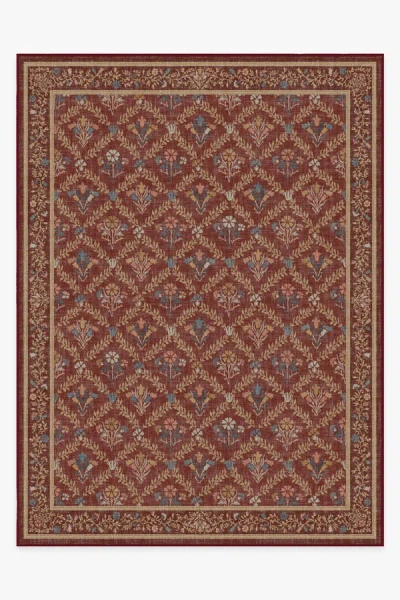 Ruggable Bellflowers Amber Red Flatwoven Rug By Morris & Co.