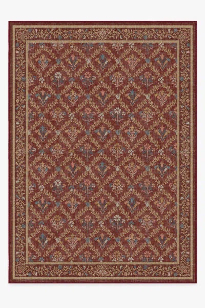 Ruggable Bellflowers Amber Red Flatwoven Rug By Morris & Co.