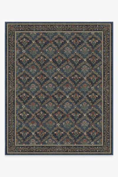 Ruggable Bellflowers Blue Flatwoven Rug By Morris & Co.