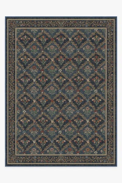 Ruggable Bellflowers Blue Flatwoven Rug By Morris & Co.