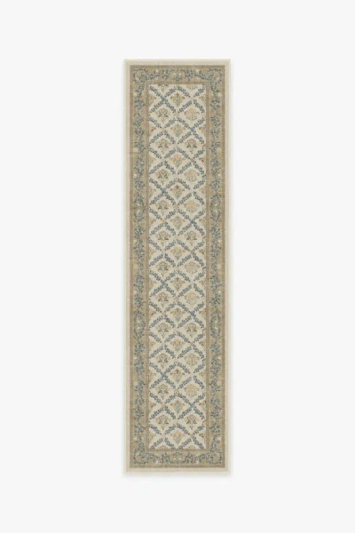 Ruggable Bellflowers Ivory & Gold Flatwoven Rug By Morris & Co. In Brown