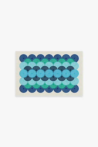 Ruggable Biba Blue Green Flatwoven Rug By Jonathan Adler In Multi