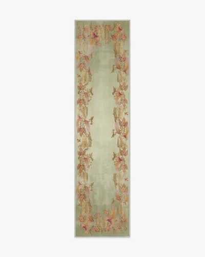 Ruggable Bird Of Paradise Silver Fern Flatwoven Rug By Sanderson In Multi
