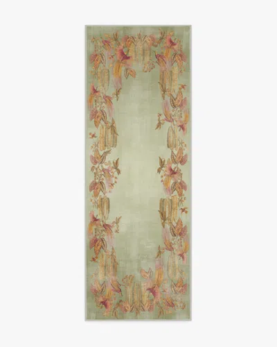 Ruggable Bird Of Paradise Silver Fern Flatwoven Rug By Sanderson In Multi