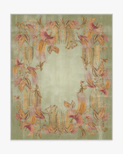 Ruggable Bird Of Paradise Silver Fern Flatwoven Rug By Sanderson In Multi