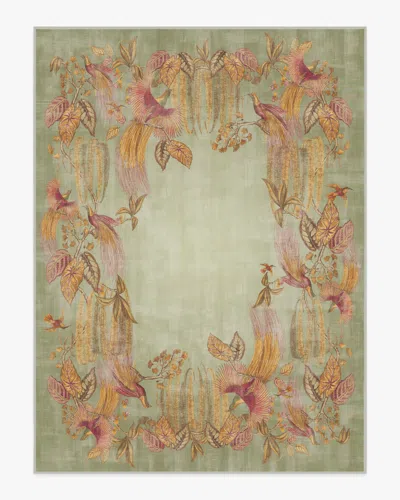 Ruggable Bird Of Paradise Silver Fern Flatwoven Rug By Sanderson