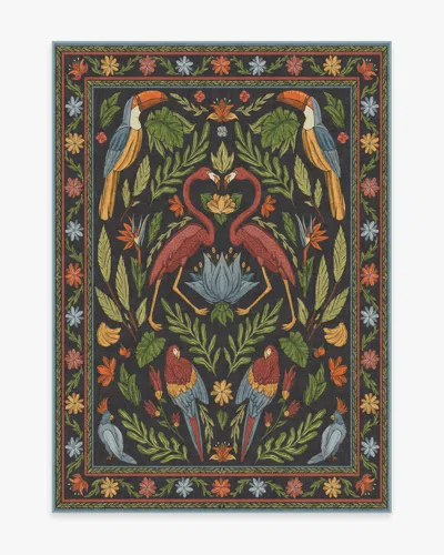 Ruggable Birds Of A Feather Flatwoven Rug By Iris Apfel In Green