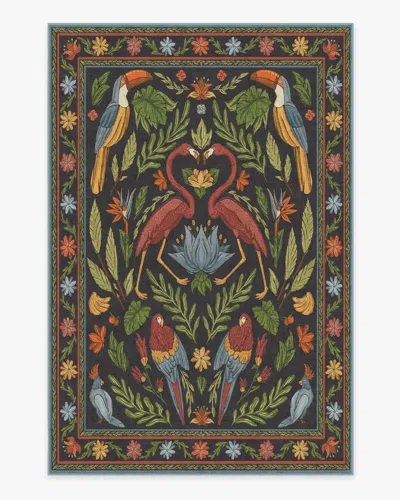 Ruggable Birds Of A Feather Flatwoven Rug By Iris Apfel In Green