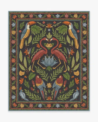 Ruggable Birds Of A Feather Flatwoven Rug By Iris Apfel In Green