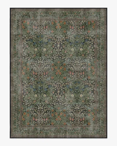 Ruggable Blackthorn Forest Green Flatwoven Rug By Morris & Co.