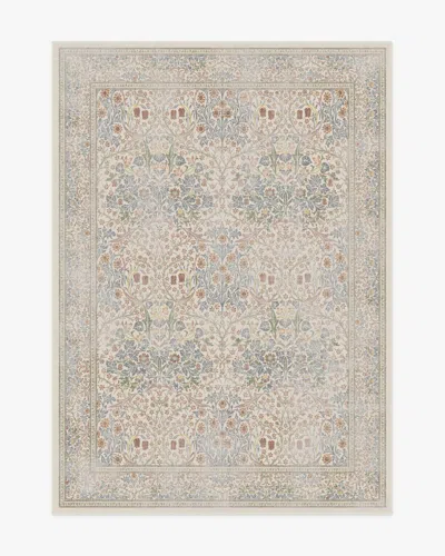 Ruggable Blackthorn Ivory Flatwoven Rug By Morris & Co. In Pink