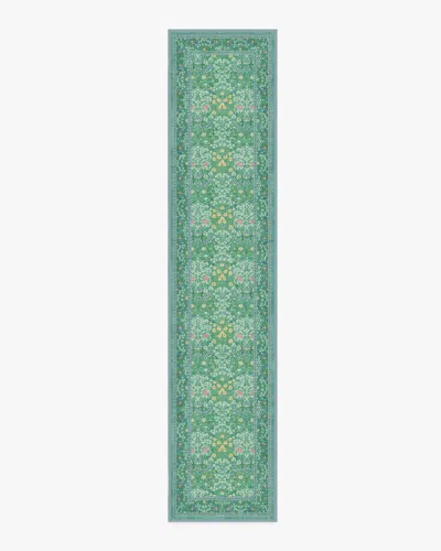 Ruggable Blackthorn Multicolor Jade Flatwoven Rug By Morris & Co. In Green