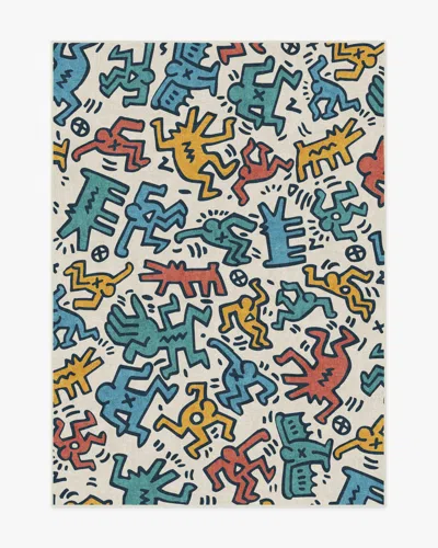 Ruggable Block Party Multicolor Flatwoven Rug By Keith Haring
