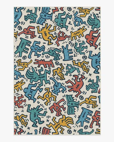 Ruggable Block Party Multicolor Flatwoven Rug By Keith Haring