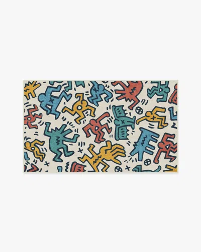 Ruggable Block Party Multicolor Flatwoven Rug By Keith Haring