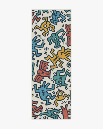 Ruggable Block Party Multicolor Flatwoven Rug By Keith Haring