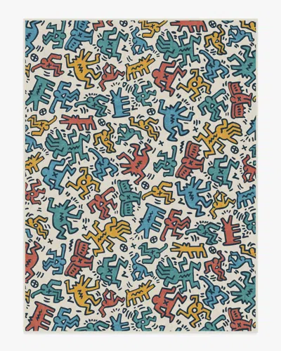 Ruggable Block Party Multicolor Flatwoven Rug By Keith Haring