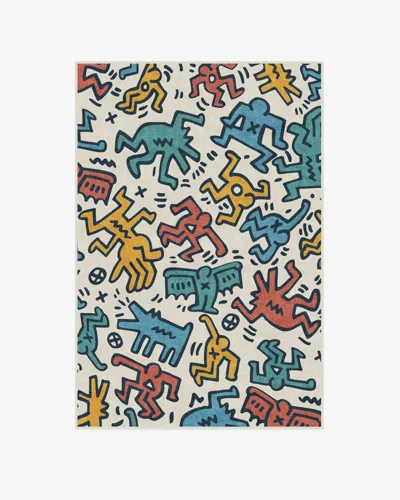 Ruggable Block Party Multicolor Flatwoven Rug By Keith Haring
