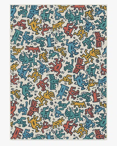 Ruggable Block Party Multicolor Flatwoven Rug By Keith Haring