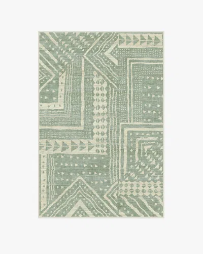Ruggable Bogolan Sage Flatwoven Rug By Malene Barnett In Multi