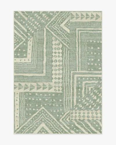 Ruggable Bogolan Sage Flatwoven Rug By Malene Barnett In Multi