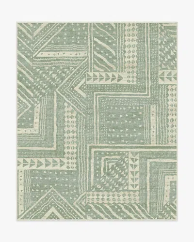 Ruggable Bogolan Sage Flatwoven Rug By Malene Barnett In Multi