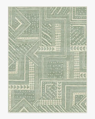Ruggable Bogolan Sage Flatwoven Rug By Malene Barnett In Multi