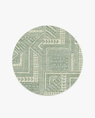 Ruggable Bogolan Sage Flatwoven Rug By Malene Barnett In Multi