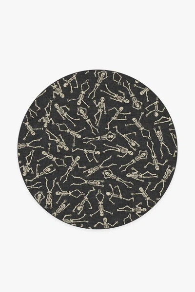 Ruggable Bone Dance Black Flatwoven Rug