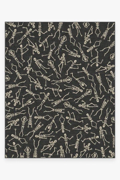 Ruggable Bone Dance Black Flatwoven Rug