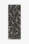Ruggable Bone Dance Black Flatwoven Rug In Black