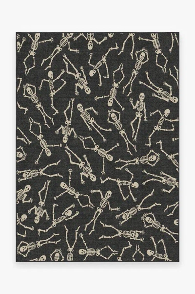 Ruggable Bone Dance Black Flatwoven Rug