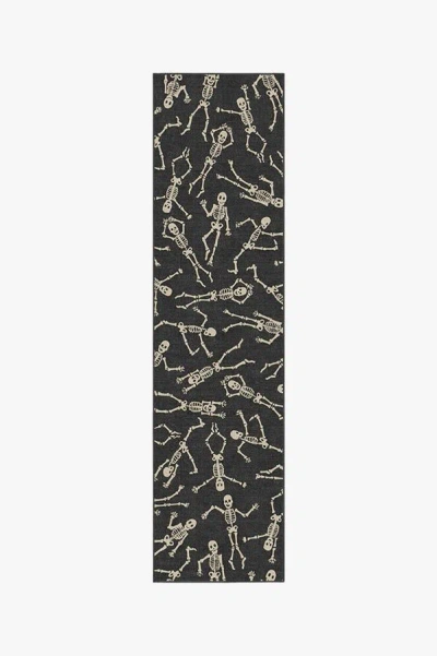 Ruggable Bone Dance Black Flatwoven Rug