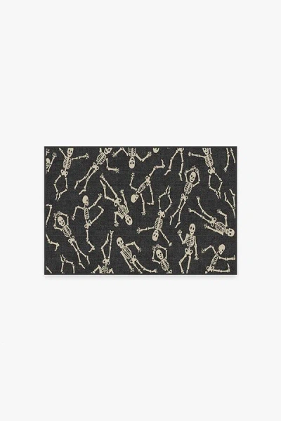 Ruggable Bone Dance Black Flatwoven Rug