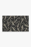 Ruggable Bone Dance Black Flatwoven Rug In Black