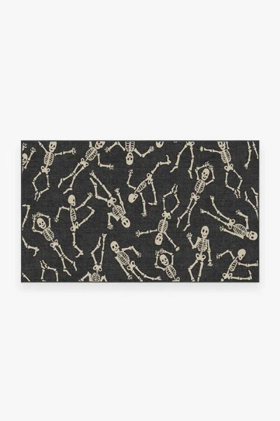 Ruggable Bone Dance Black Flatwoven Rug