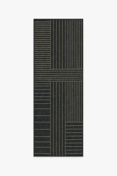 Ruggable Bowie Charcoal Flatwoven Rug In Black